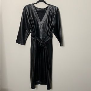 Eloquii faux leather dress